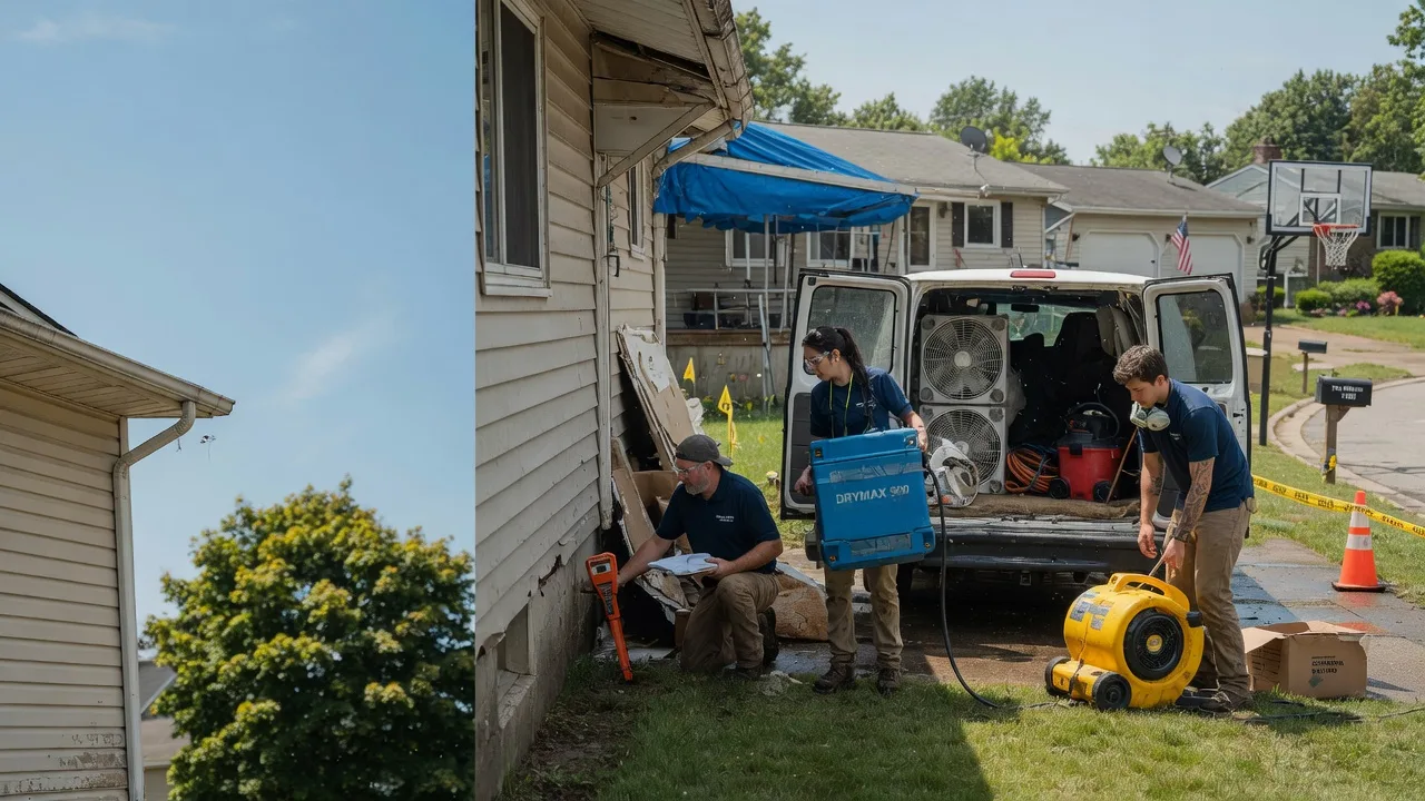 Ceiling Leak Cleanup in Farmersville, OH near me